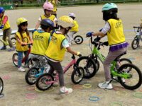 長野県岡谷市で子ども自転車教室