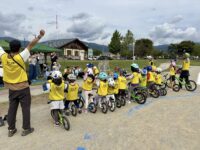 長野県岡谷市で子ども自転車教室